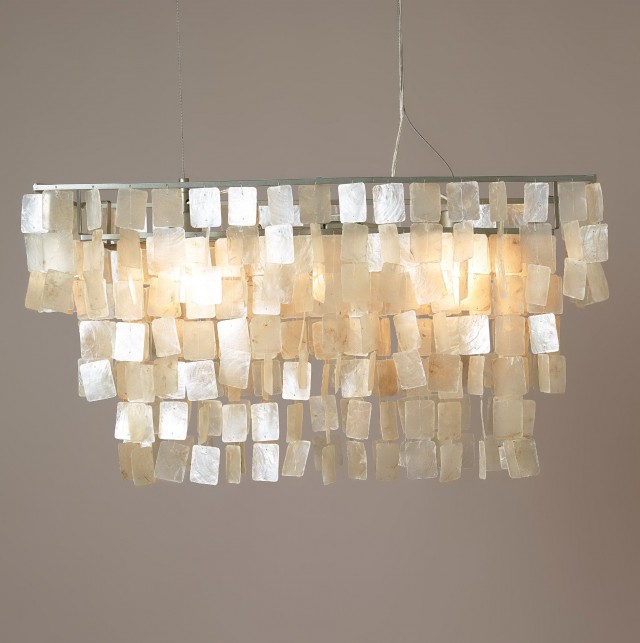 Capiz Shell Chandelier Rectangular Capiz Shell Chandelier Rectangular