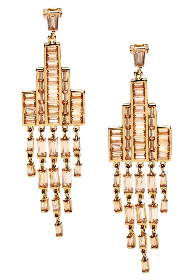 Gold Crystal Chandelier Earrings Gold Crystal Chandelier Earrings