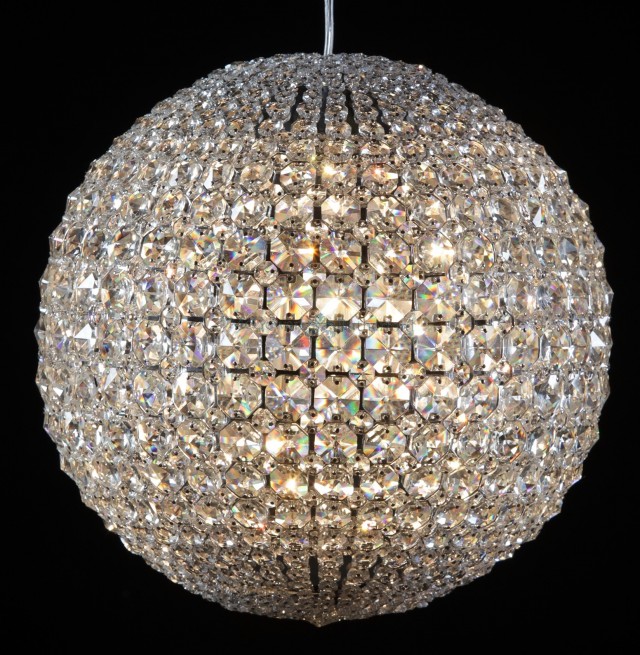 Large Crystal Ball Chandelier Large Crystal Ball Chandelier
