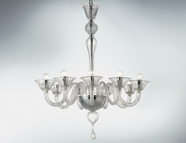 Murano Glass Chandelier Clear Murano Glass Chandelier Clear