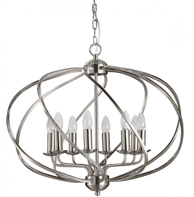 Polished Nickel Orb Chandelier Polished Nickel Orb Chandelier
