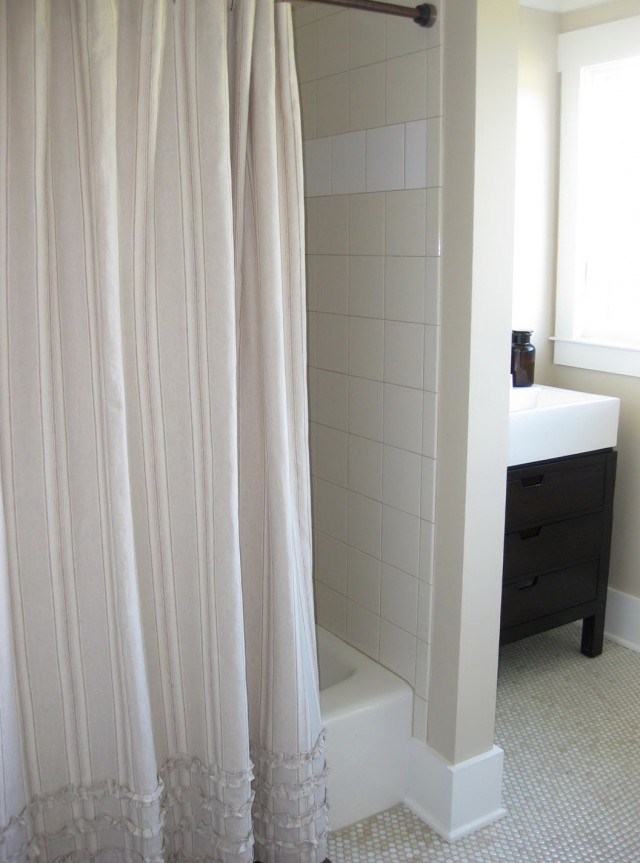 Pottery Barn Ticking Stripe Shower Curtain Pottery Barn Ticking Stripe Shower Curtain