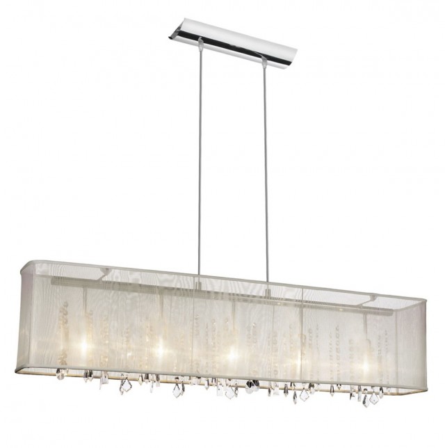 Rectangular Chandelier With Shade Rectangular Chandelier With Shade