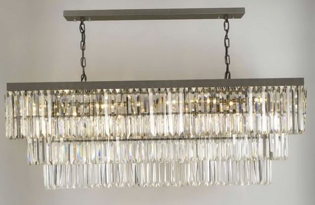 Rectangular Crystal Drop Chandelier Rectangular Crystal Drop Chandelier