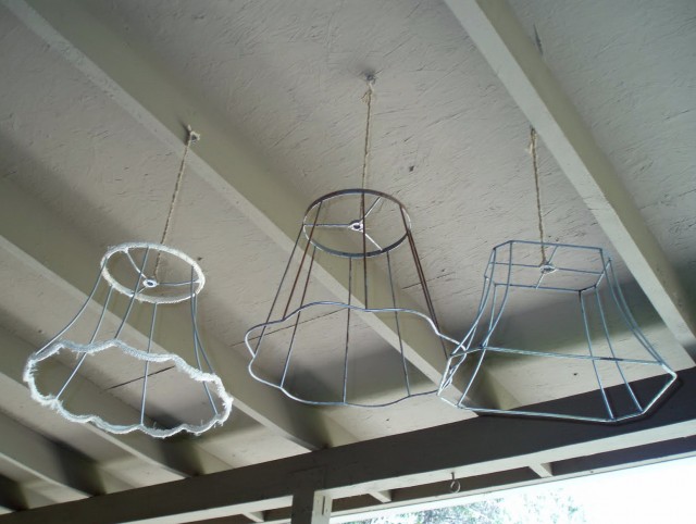 Vintage Lamp Shade Chandelier Vintage Lamp Shade Chandelier