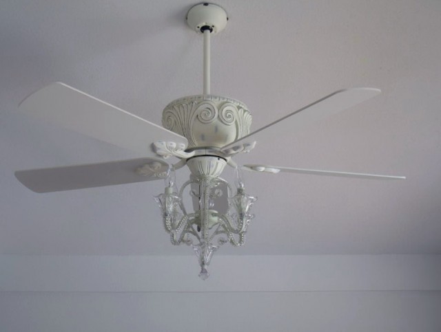 White Crystal Chandelier Ceiling Fan White Crystal Chandelier Ceiling Fan