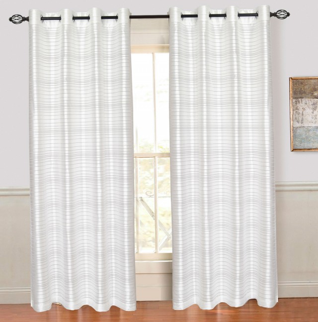 White Grommet Curtains 108 White Grommet Curtains 108