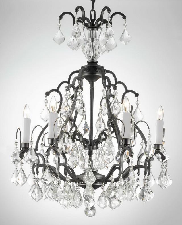 Wrought Iron Chandeliers With Crystals Wrought Iron Chandeliers With Crystals
