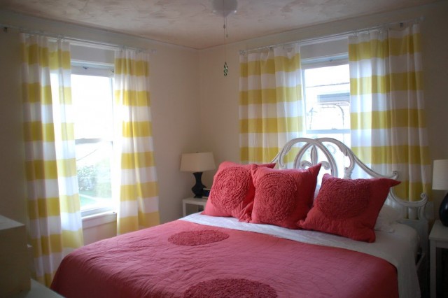 Yellow And White Striped Curtains Yellow And White Striped Curtains