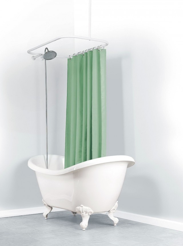 Ceiling Mount Shower Curtain Rod Clawfoot Tub Ceiling Mount Shower Curtain Rod Clawfoot Tub