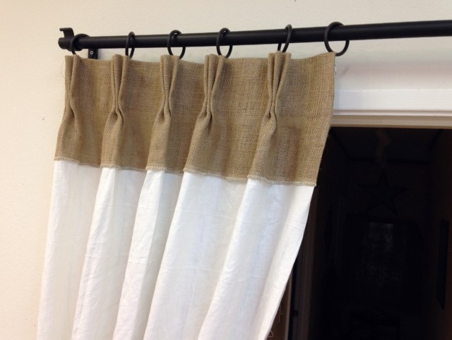 Pinch Pleated Burlap Curtains Pinch Pleated Burlap Curtains