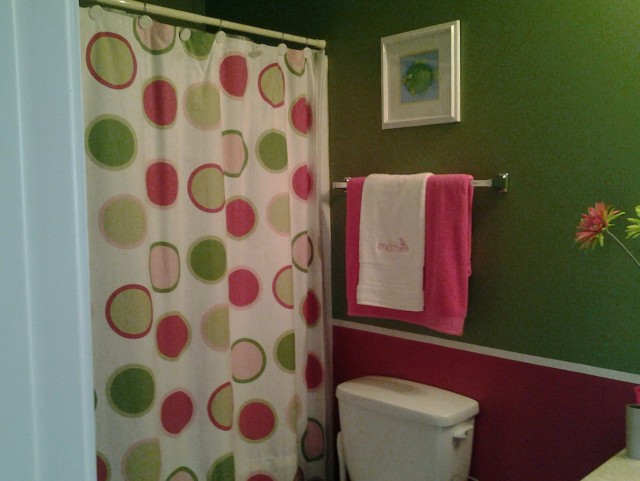 Pink And Green Shower Curtains Pink And Green Shower Curtains