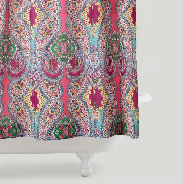 Pink And Grey Shower Curtains Pink And Grey Shower Curtains