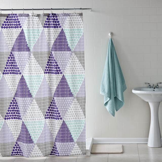 Purple And Grey Shower Curtains Purple And Grey Shower Curtains