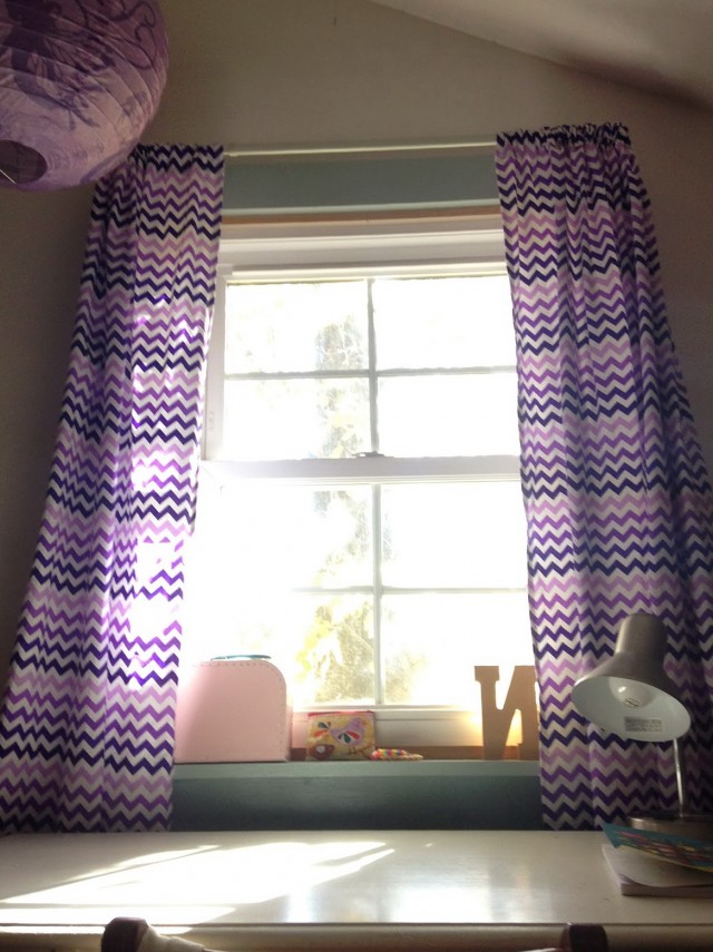 Purple Chevron Window Curtains Purple Chevron Window Curtains