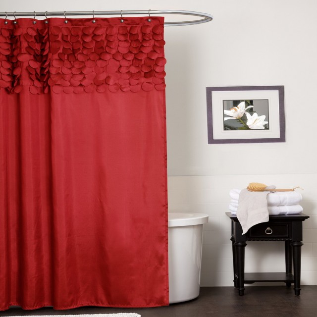 Red Shower Curtains Fabric Red Shower Curtains Fabric