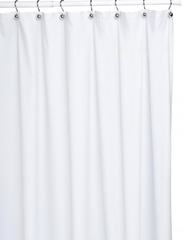White Fabric Shower Curtain White Fabric Shower Curtain