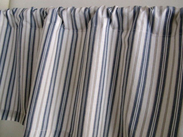 Blue Ticking Stripe Curtains Blue Ticking Stripe Curtains