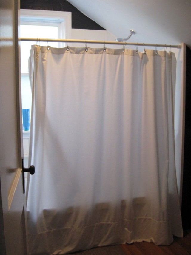 Ceiling High Shower Curtains Ceiling High Shower Curtains