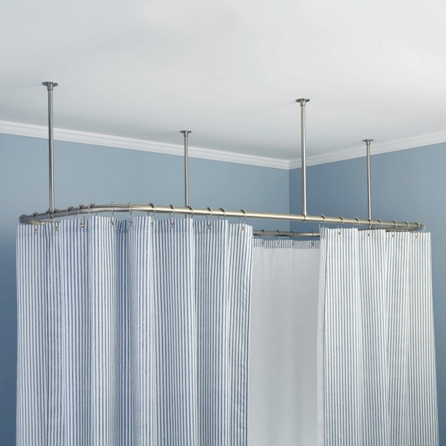 Ceiling Track Shower Curtains Ceiling Track Shower Curtains