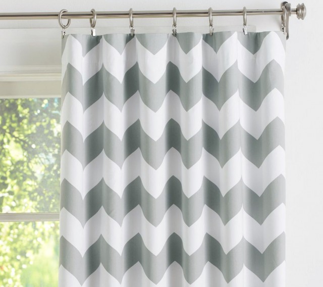 Grey Chevron Window Curtains Grey Chevron Window Curtains