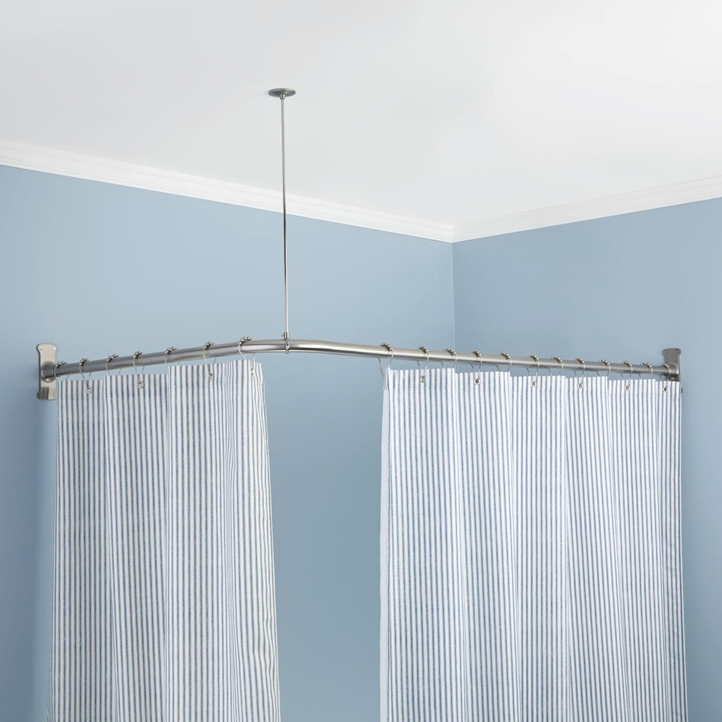 l shaped shower curtain rod home depot Home Design Ideas