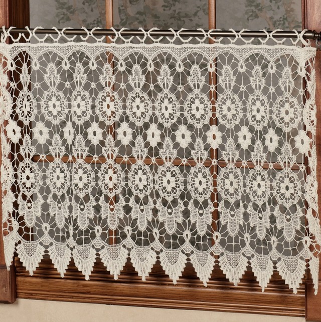 Macrame Lace Cafe Curtains Macrame Lace Cafe Curtains