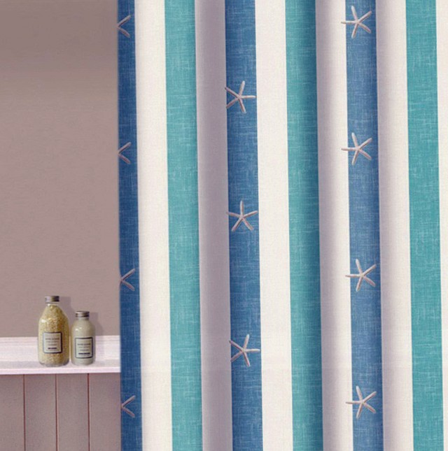 Nautical Striped Shower Curtains Nautical Striped Shower Curtains