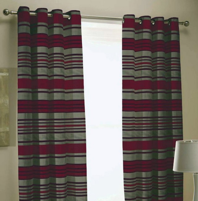 Red And Grey Striped Curtains Red And Grey Striped Curtains