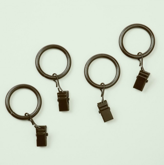 Wood Curtain Rings With Clips Wood Curtain Rings With Clips