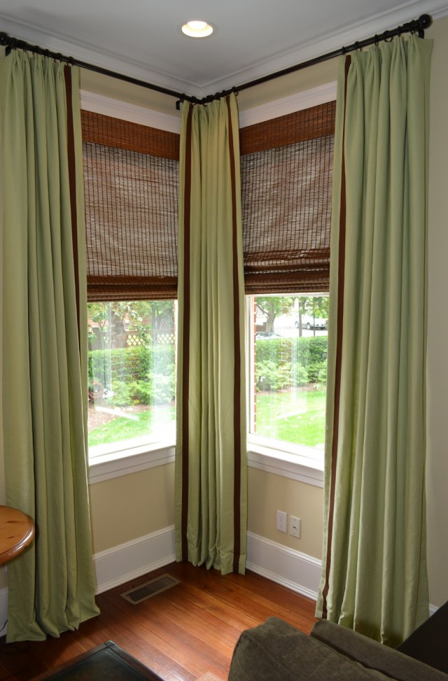 Corner Window Curtain Rod Set Corner Window Curtain Rod Set