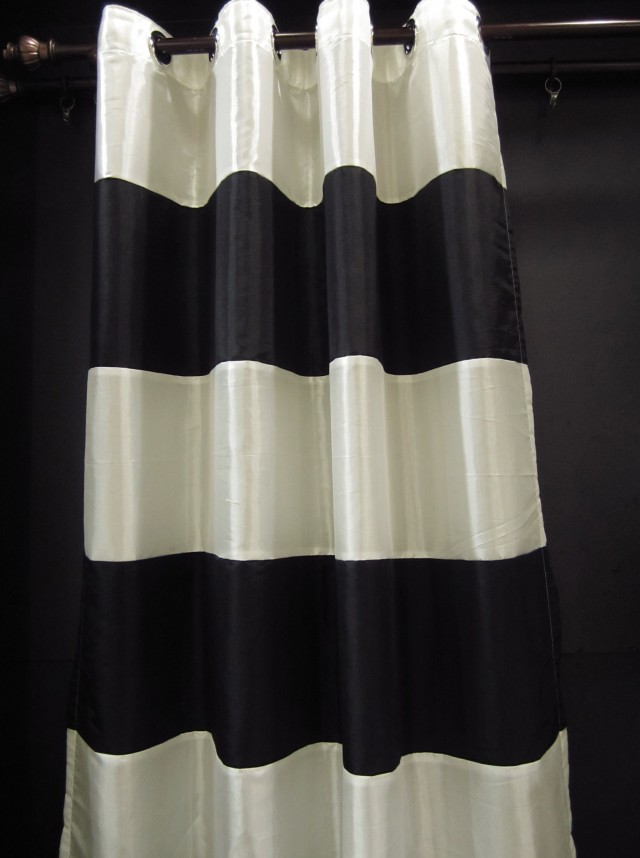 Cream And Black Striped Curtains Cream And Black Striped Curtains