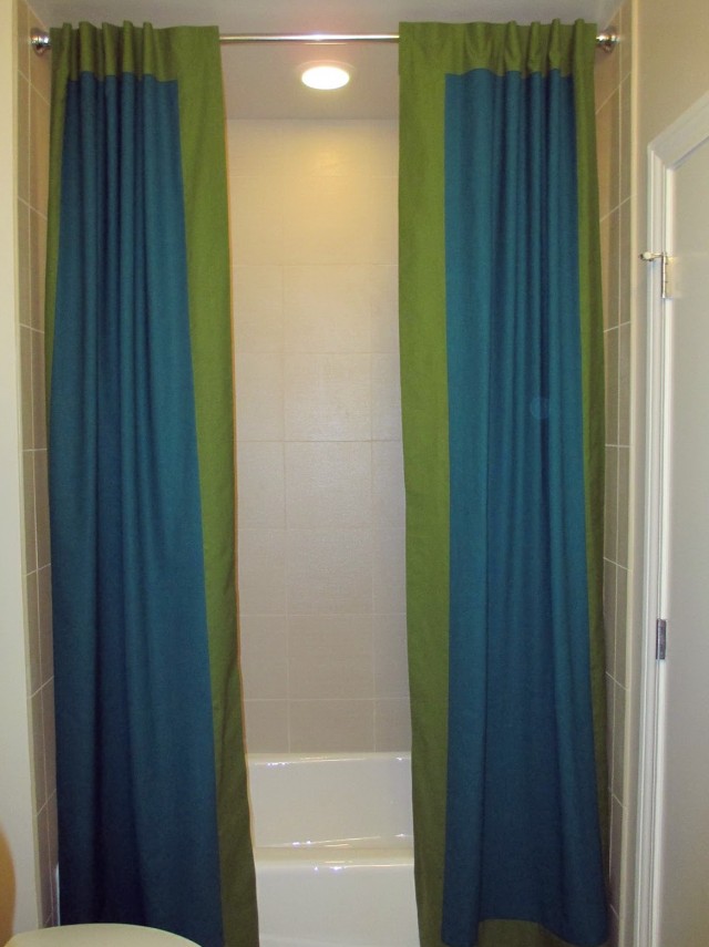 Split Shower Curtains With Valance Split Shower Curtains With Valance