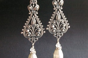 Antique Silver Chandelier Earrings