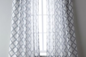 Blue Grey And White Curtains