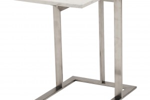 Brushed Silver Side Table