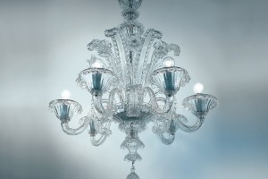 Clear Murano Glass Chandelier