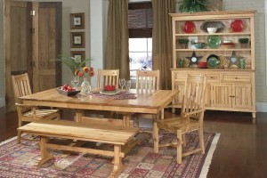 Country Dining Sets With Bench