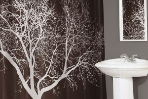 Fabric Shower Curtain Tree