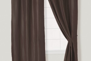 Faux Suede Curtains Chocolate