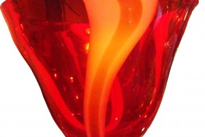 Modern Red Glass Vases