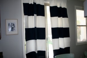 Navy Blue And White Curtains