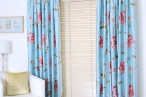 Pink And Blue Floral Curtains