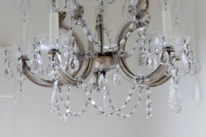 Small Vintage Crystal Chandelier