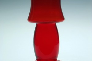 Tall Red Glass Vase